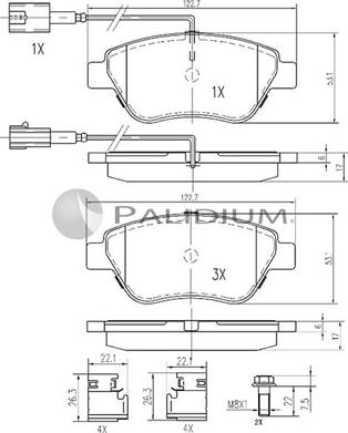 Ashuki P1-1482 - Kit de plaquettes de frein, frein à disque cwaw.fr