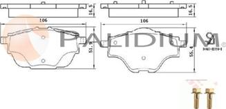 Ashuki P1-1599 - Kit de plaquettes de frein, frein à disque cwaw.fr