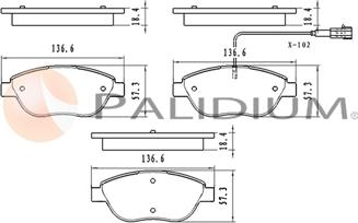 Ashuki P1-1595 - Kit de plaquettes de frein, frein à disque cwaw.fr