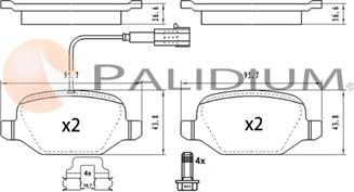 Ashuki P1-1596 - Kit de plaquettes de frein, frein à disque cwaw.fr