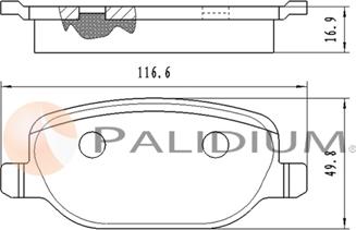 Ashuki P1-1591 - Kit de plaquettes de frein, frein à disque cwaw.fr