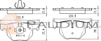 Ashuki P1-1593 - Kit de plaquettes de frein, frein à disque cwaw.fr