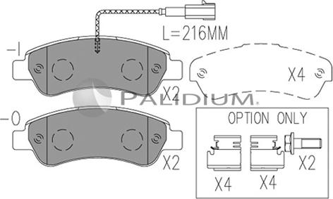 Ashuki P1-1550 - Kit de plaquettes de frein, frein à disque cwaw.fr