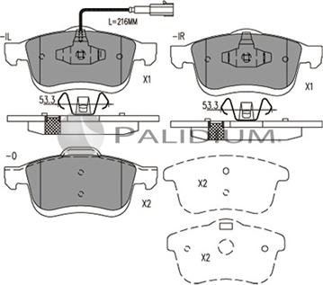 Ashuki P1-1557 - Kit de plaquettes de frein, frein à disque cwaw.fr