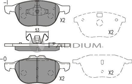 Ashuki P1-1564 - Kit de plaquettes de frein, frein à disque cwaw.fr