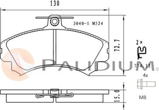 Ashuki P1-1581 - Kit de plaquettes de frein, frein à disque cwaw.fr