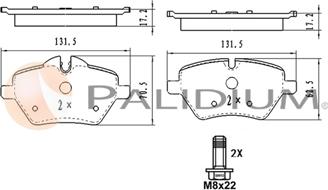 Ashuki P1-1583 - Kit de plaquettes de frein, frein à disque cwaw.fr