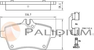 Ashuki P1-1582 - Kit de plaquettes de frein, frein à disque cwaw.fr