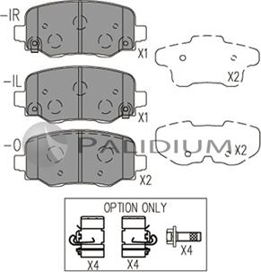 Ashuki P1-1536 - Kit de plaquettes de frein, frein à disque cwaw.fr