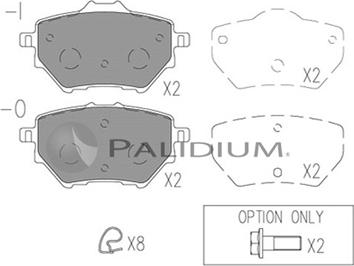 Ashuki P1-1532 - Kit de plaquettes de frein, frein à disque cwaw.fr