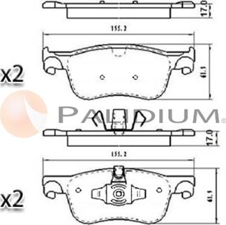 Ashuki P1-1609 - Kit de plaquettes de frein, frein à disque cwaw.fr