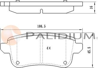 Ashuki P1-1602 - Kit de plaquettes de frein, frein à disque cwaw.fr