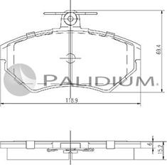 Ashuki P1-1091 - Kit de plaquettes de frein, frein à disque cwaw.fr