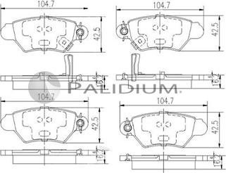 Ashuki P1-1097 - Kit de plaquettes de frein, frein à disque cwaw.fr