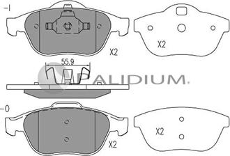 Ashuki P1-1057 - Kit de plaquettes de frein, frein à disque cwaw.fr