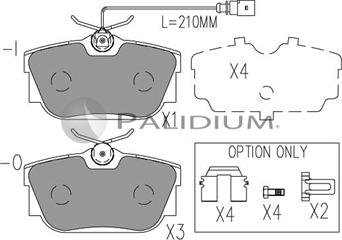 Ashuki P1-1060 - Kit de plaquettes de frein, frein à disque cwaw.fr