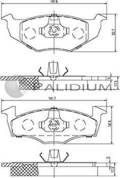 Ashuki P1-1009 - Kit de plaquettes de frein, frein à disque cwaw.fr