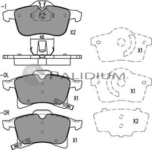 Ashuki P1-1008 - Kit de plaquettes de frein, frein à disque cwaw.fr