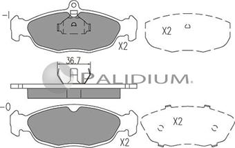 Ashuki P1-1015 - Kit de plaquettes de frein, frein à disque cwaw.fr