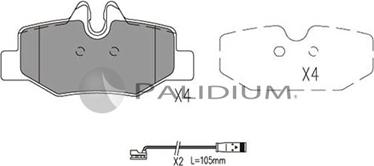 Ashuki P1-1085 - Kit de plaquettes de frein, frein à disque cwaw.fr