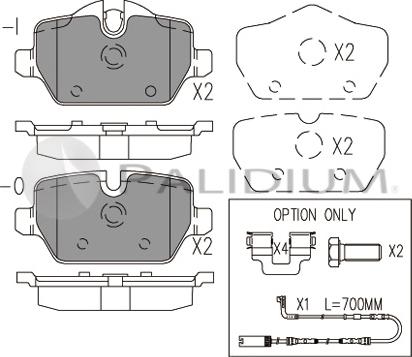 Ashuki P1-1086 - Kit de plaquettes de frein, frein à disque cwaw.fr