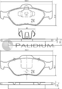 Ashuki P1-1080 - Kit de plaquettes de frein, frein à disque cwaw.fr