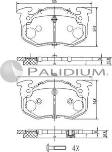 Ashuki P1-1036 - Kit de plaquettes de frein, frein à disque cwaw.fr