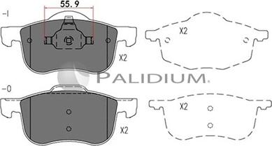 Ashuki P1-1033 - Kit de plaquettes de frein, frein à disque cwaw.fr