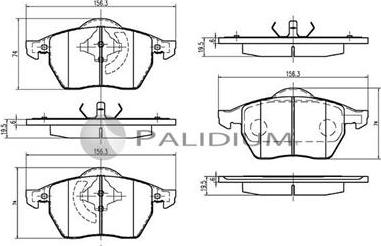 Ashuki P1-1025 - Kit de plaquettes de frein, frein à disque cwaw.fr