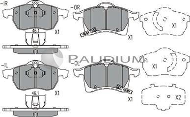 Ashuki P1-1020 - Kit de plaquettes de frein, frein à disque cwaw.fr