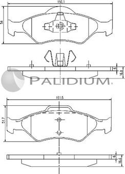 Ashuki P1-1022 - Kit de plaquettes de frein, frein à disque cwaw.fr