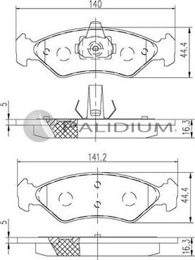 Ashuki P1-1156 - Kit de plaquettes de frein, frein à disque cwaw.fr