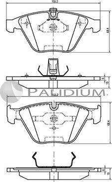 Ashuki P1-1073 - Kit de plaquettes de frein, frein à disque cwaw.fr