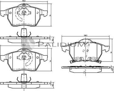 Ashuki P1-1196 - Kit de plaquettes de frein, frein à disque cwaw.fr