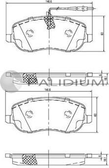 Ashuki P1-1166 - Kit de plaquettes de frein, frein à disque cwaw.fr