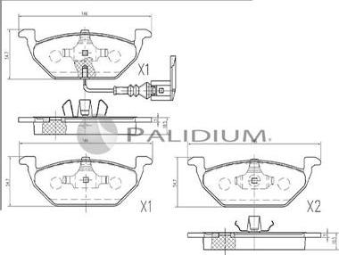 Ashuki P1-1105 - Kit de plaquettes de frein, frein à disque cwaw.fr