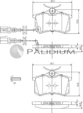 Ashuki P1-1101 - Kit de plaquettes de frein, frein à disque cwaw.fr