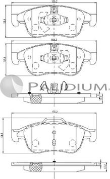 Ashuki P1-1115 - Kit de plaquettes de frein, frein à disque cwaw.fr