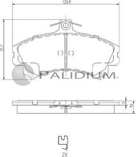 Ashuki P1-1116 - Kit de plaquettes de frein, frein à disque cwaw.fr