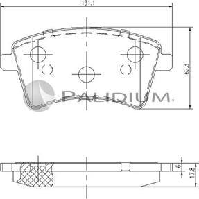 Ashuki P1-1184 - Kit de plaquettes de frein, frein à disque cwaw.fr