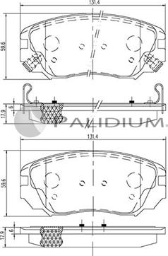 Ashuki P1-1182 - Kit de plaquettes de frein, frein à disque cwaw.fr