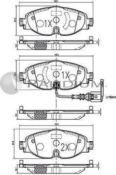 Ashuki P1-1133 - Kit de plaquettes de frein, frein à disque cwaw.fr