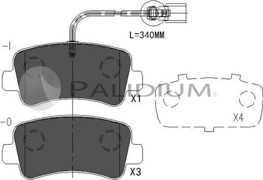 Ashuki P1-1132 - Kit de plaquettes de frein, frein à disque cwaw.fr