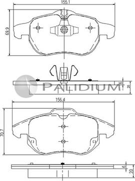 Ashuki P1-1125 - Kit de plaquettes de frein, frein à disque cwaw.fr