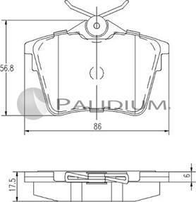 Ashuki P1-1175 - Kit de plaquettes de frein, frein à disque cwaw.fr