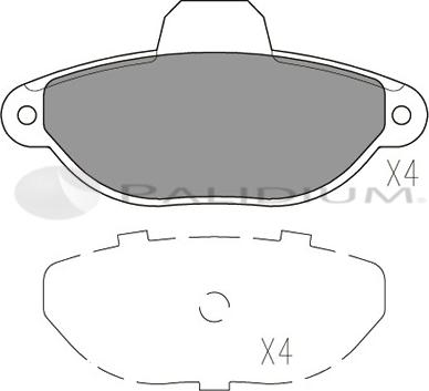 Ashuki P1-1170 - Kit de plaquettes de frein, frein à disque cwaw.fr