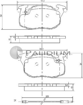 Ashuki P1-1173 - Kit de plaquettes de frein, frein à disque cwaw.fr