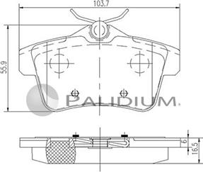 Ashuki P1-1343 - Kit de plaquettes de frein, frein à disque cwaw.fr