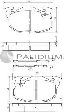 Ashuki P1-1384 - Kit de plaquettes de frein, frein à disque cwaw.fr