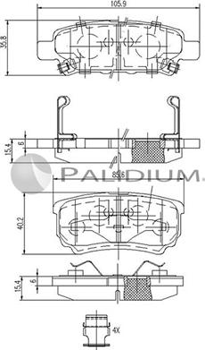 Ashuki P1-1292 - Kit de plaquettes de frein, frein à disque cwaw.fr